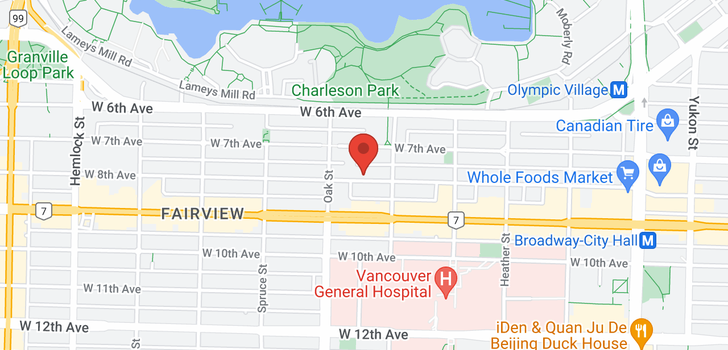 map of 105 953 W 8TH AVENUE